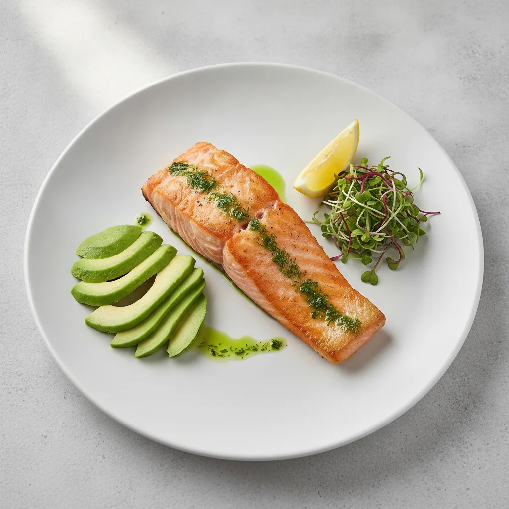 Omega salmon plate